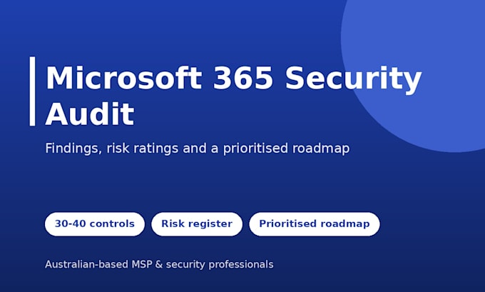 audit your microsoft 365 security and provide a remediation roadmap