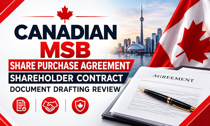 canadian msb share purchase agreement shareholder contract document drafting rev