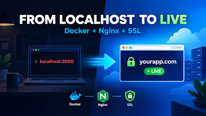 deploy your node or react app on a cloud with docker, nginx and SSL