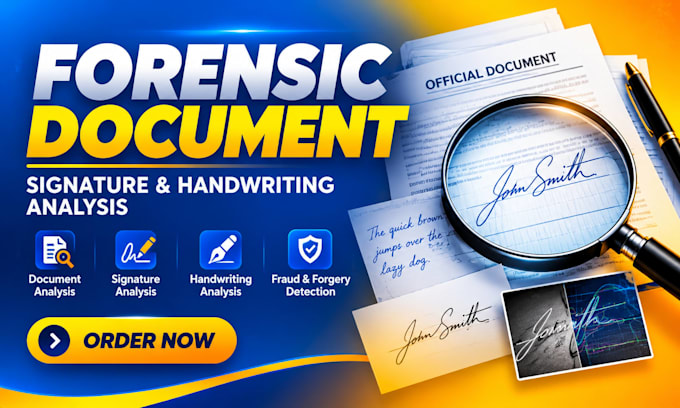 do do forensic document analysis, handwriting and signature analysis, report
