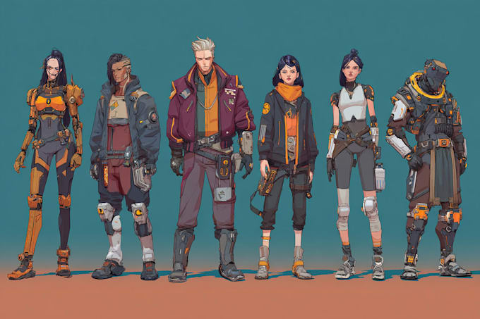 sci fi character illustration or sci fi character