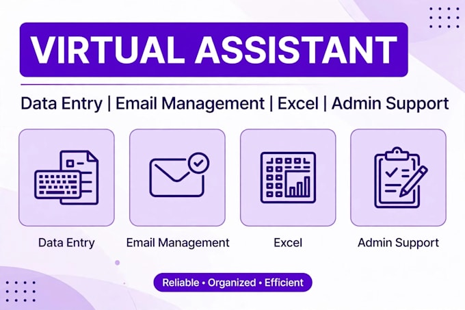 be your reliable virtual assistant for data entry and admin support