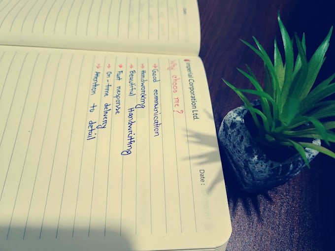 provide clean and beautiful handwritten texts