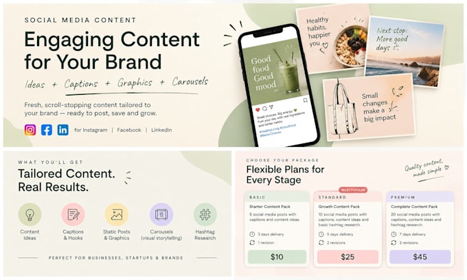 create a content strategy and social media content calendar
