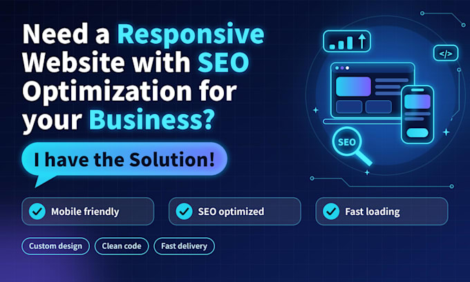 create responsive website with SEO optimization