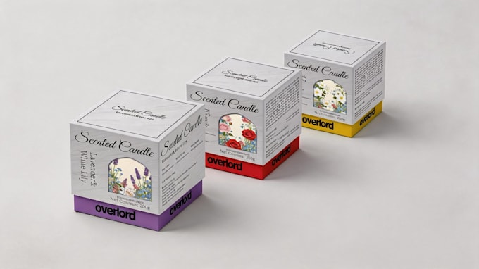 design of an elegant scented candle packaging