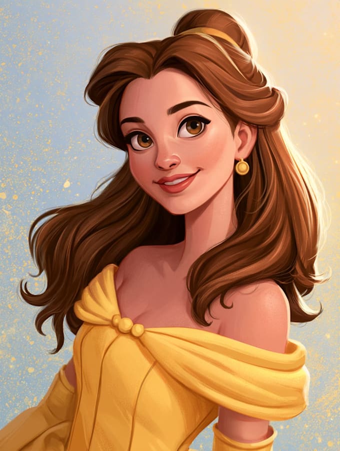 create a disney cartoon illustration