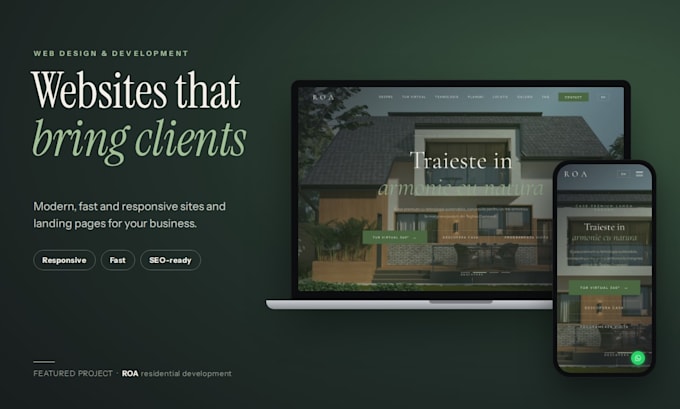 build a responsive website or landing page