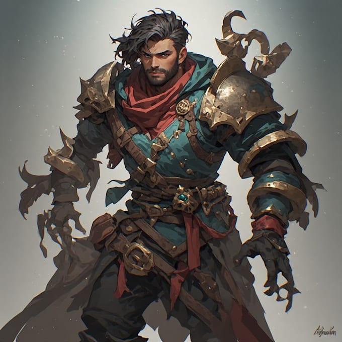 draw fantasy character art and designs