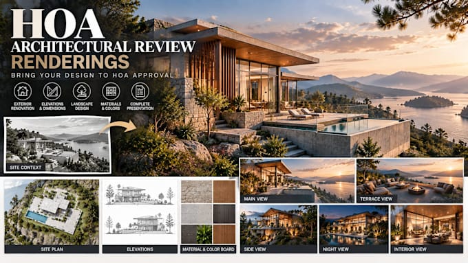 create hoa architectural review renderings for your project