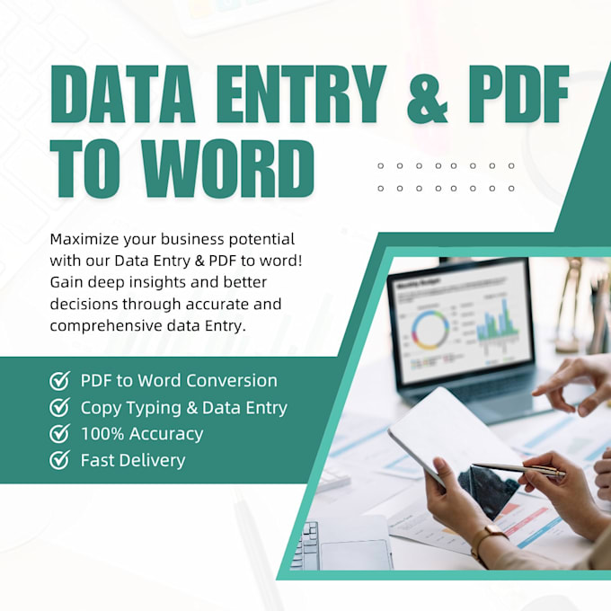 convert PDF to word and do data entry