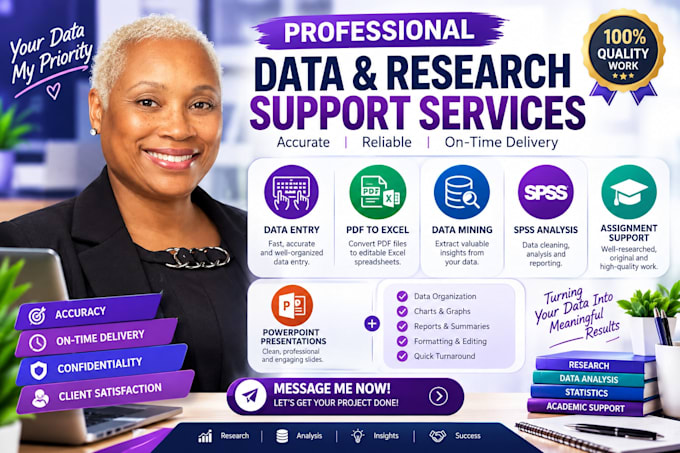 do data entry research, pdf to excel data entry, data mining, spss, assigned ppt