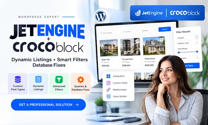 design jetengine crocoblock listing dynamic filters and wordpress database issue