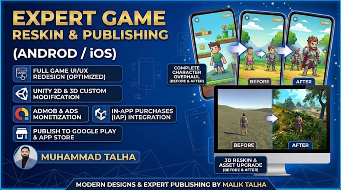 reskin unity games and redesign UI assets