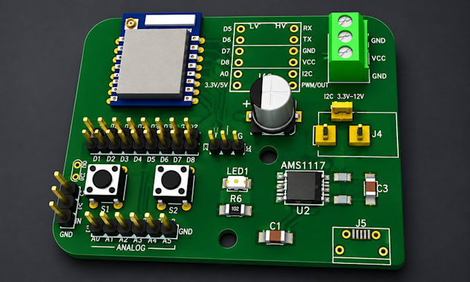 led pcb design, schematic, pcb layout, bom, gerber files, manufacturing ready