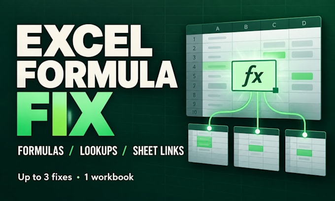 fix excel formulas and connect multiple sheets