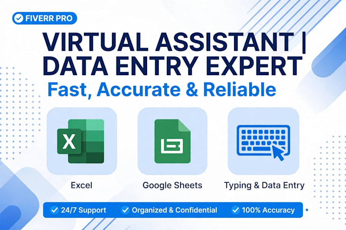 be your reliable virtual assistant for data entry excel