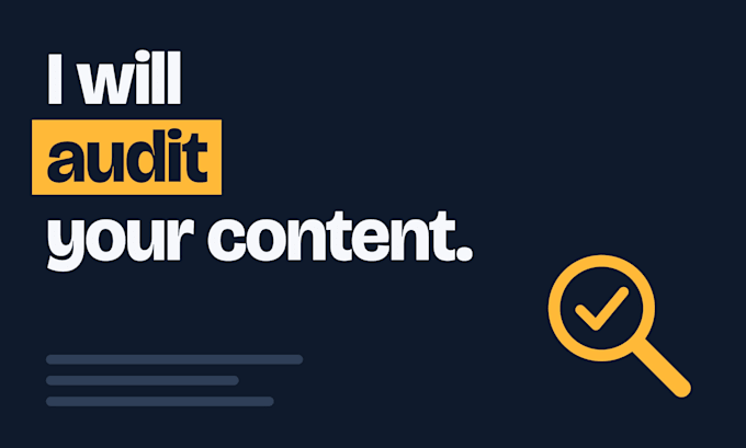 audit your content and give you clear, actionable recommendations