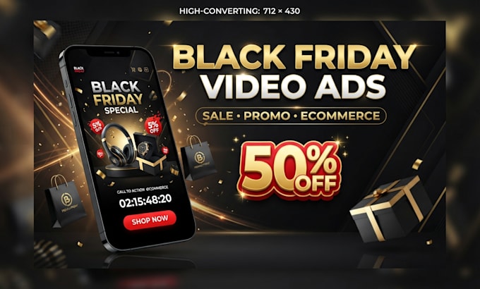 create black friday promotional video ads for your business