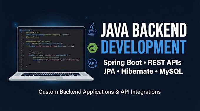develop java backend applications and integrate apis