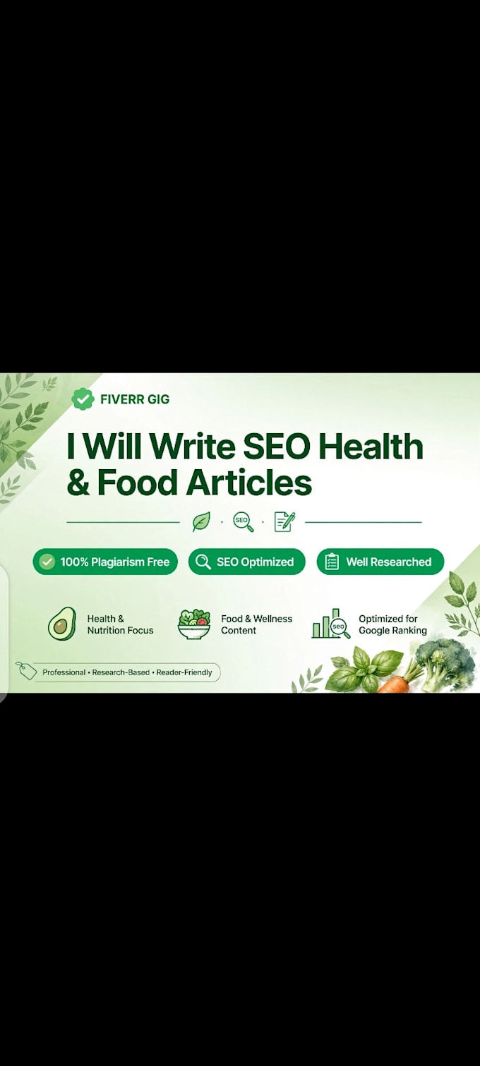 write seo optimized  health and food article