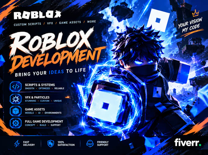 create custom roblox vfx, roblox animation, r15 rigging and visual effects