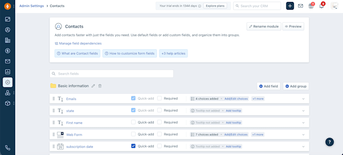 configure and customize your CRM workflows and automation
