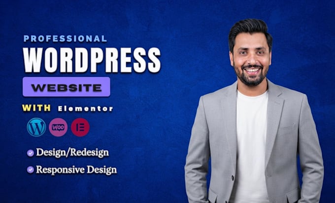 create modern responsive wordpress website with elementor pro