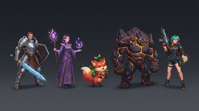 do 3d character modeling, rigging and animate 2d game characters using spine 2d
