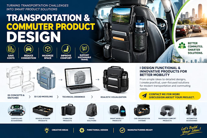 design carpooling, shared mobility, automotive part, commuter and travel product