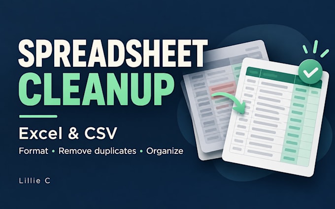 clean and organize your excel or CSV spreadsheet