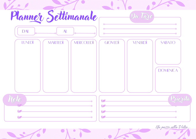 printable weekly planner, and to do list kit