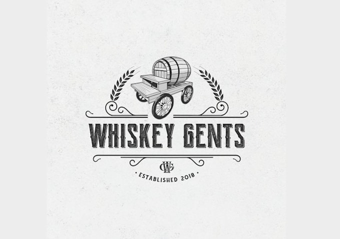 design an awesome whiskey, gentlemen organization logo