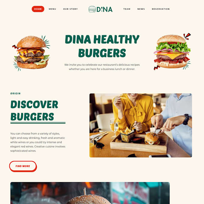 design restaurant cafe food fine dining website in wordpress