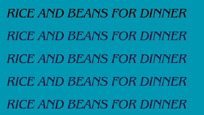 do rice and beans for dinner