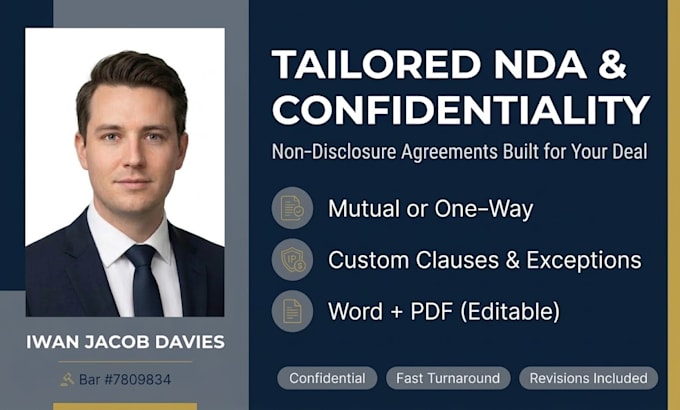 create tailored non disclosure and confidentiality agreements