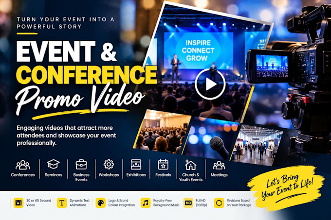 create a professional conference or event promo video