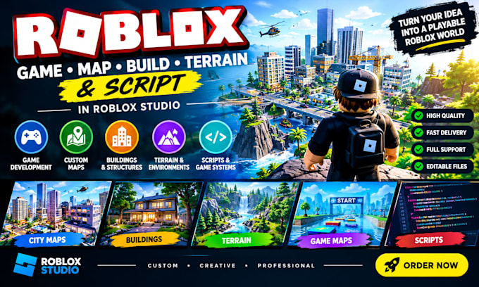 build roblox game, roblox scripting, roblox map, buildings terrain roblox studio