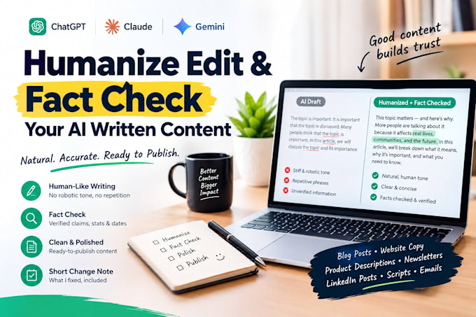 humanize edit and fact check your ai written content