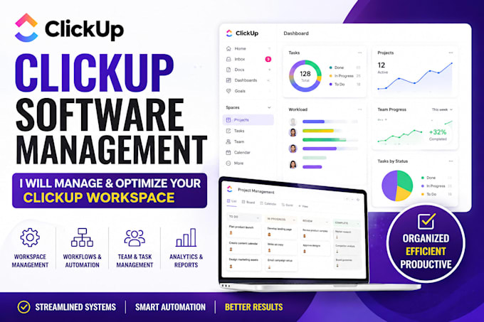 manage and optimize clickup for software management and workspace