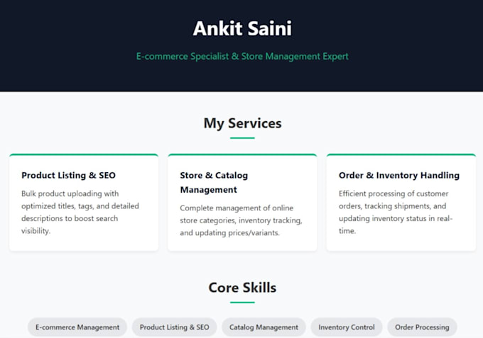 do ecommerce product listing and store management