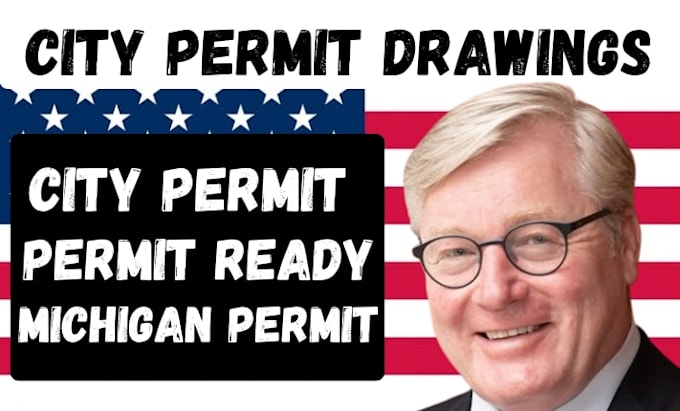 do michigan city permit drawings set, building plans and structural design plan