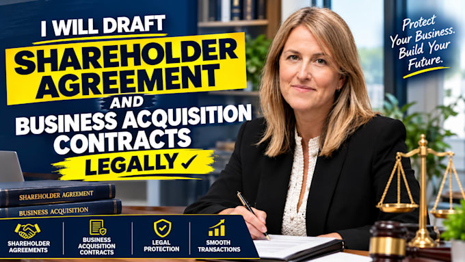 draft shareholder agreement and business acquisition contracts legally