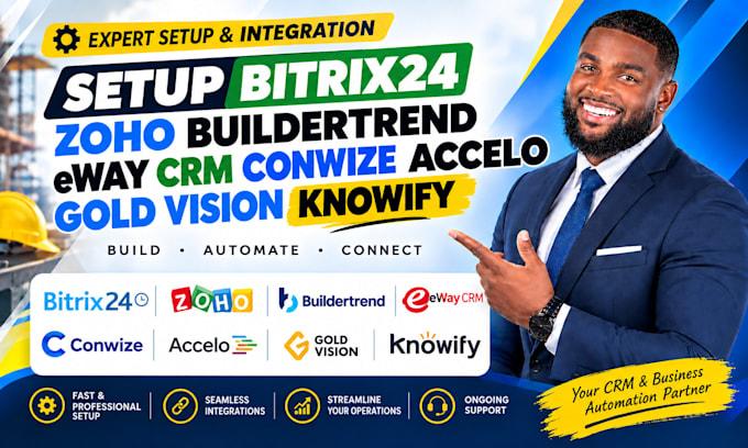 setup bitrix24 zoho buildertrend eway CRM conwize accelo gold vision knowify