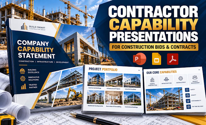 create contractor capability presentations for construction bids and contracts