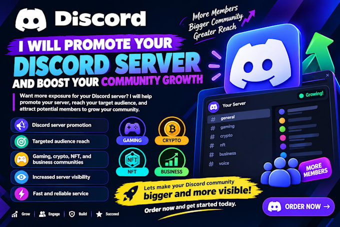 promote your discord server to my huge audience
