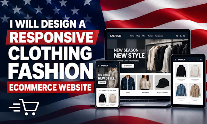 design a responsive clothing fashion ecommerce website