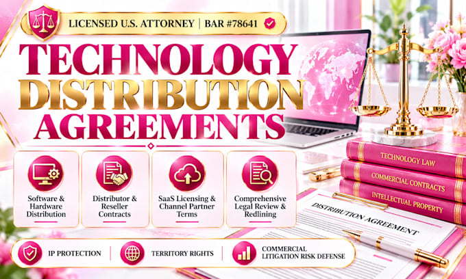 draft software and technology distribution agreements