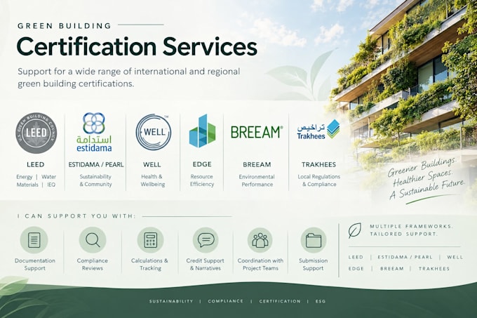 providing green building certification and sustainability consultancy services