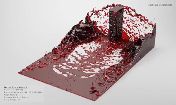 create realistic 3d product and fluid simulations for your product in houdini